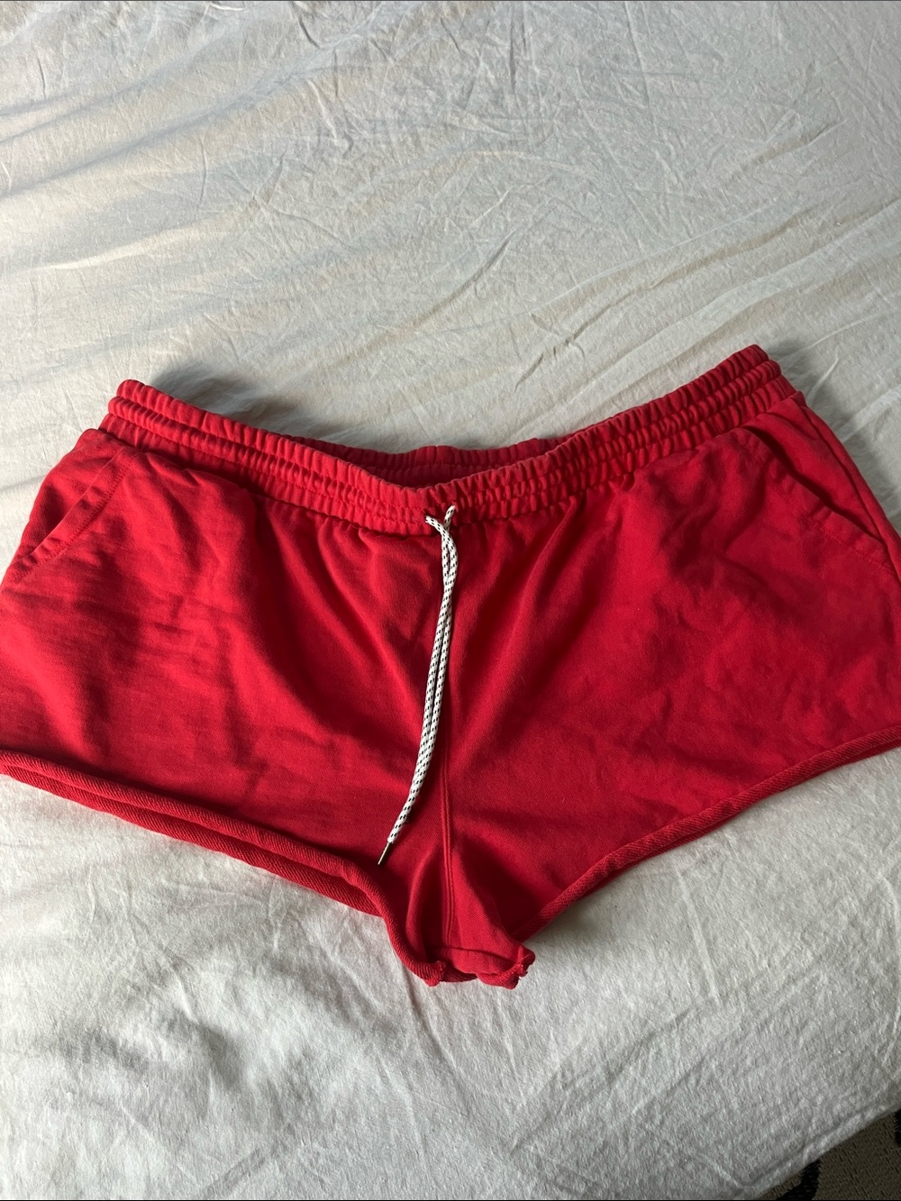 Women’s Athletic Drawstring Shorts - Red